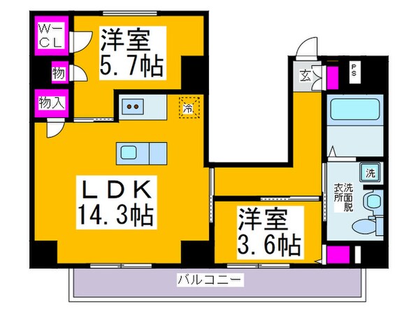 リンクハウス南堀江の物件間取画像